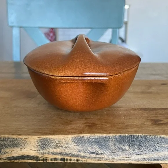 Roseville Raymor covered bowl pumpkin - Picture 5 of 7